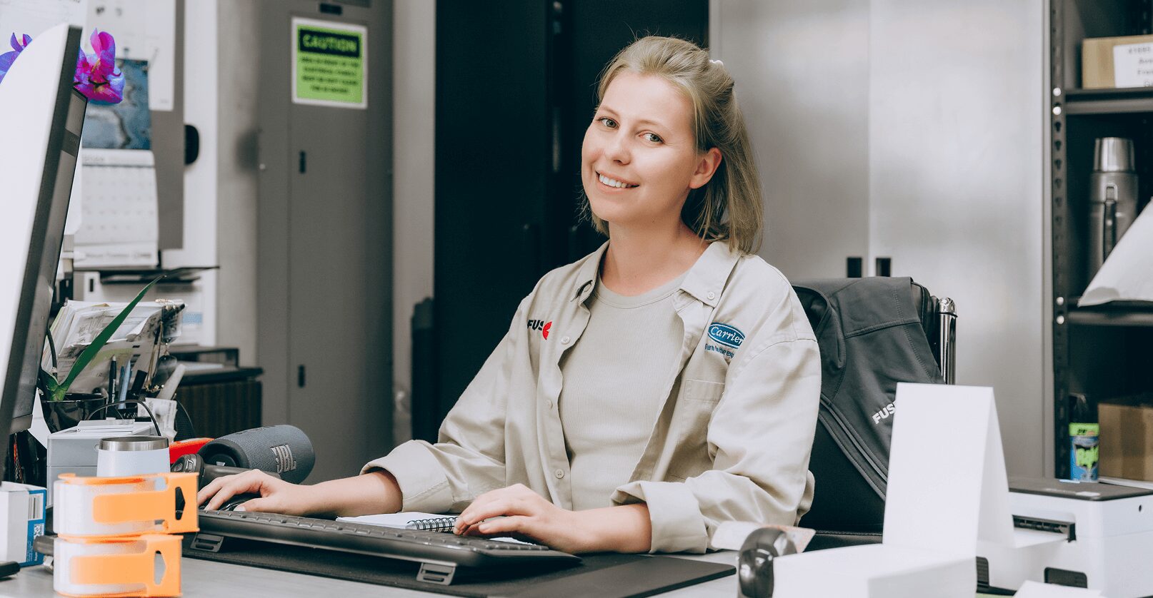Fuse Monterey worker sitting at the computer