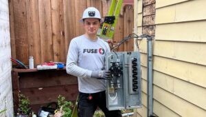 electrician doing wiring in older homes